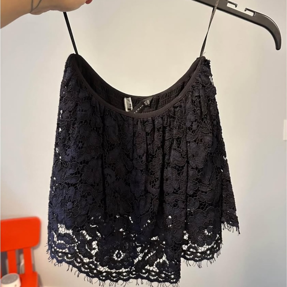 Zara Lace Strapless Crop Top